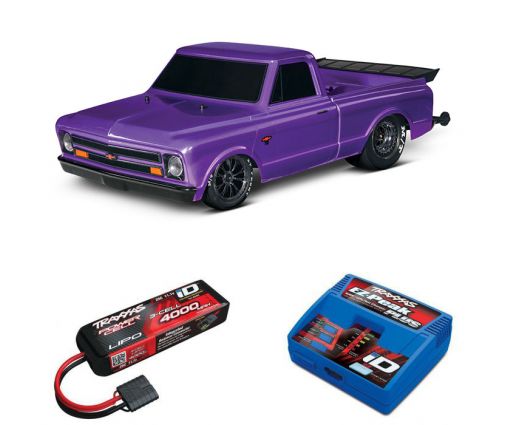 Pack Traxxas Drag Slash Violet + Chargeur + batterie 3s 4000 mAh