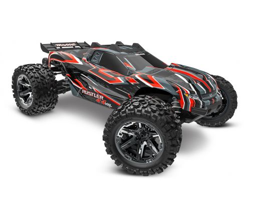 Pack Traxxas Rustler Rouge VXL HD 4x4 + Chargeur + batterie 3s 5000 mAh