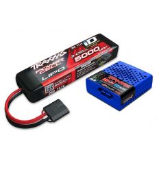 PACK Chargeur USB-C 2985 + 1 x LIPO 3S 5000MAH 2872X Prise Traxxas 2985-3S