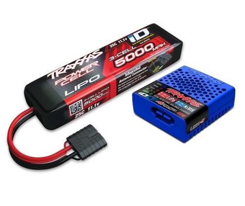 PACK Chargeur USB-C 2985 + 1 x LIPO 3S 5000MAH 2872X Prise Traxxas 2985-3S